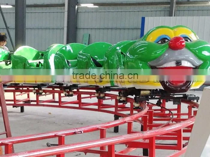 Used Roller Coaster Rides For Sale In China Children Caterpillar Train With Track