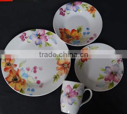 Customized Butterfly 16pcs 20pcs Elrgance Fine Porcelain Dinner Set