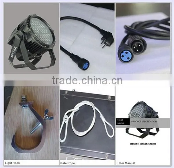 IP68 waterproof RGBW 54pcs 3watt 4in1 LED theater light