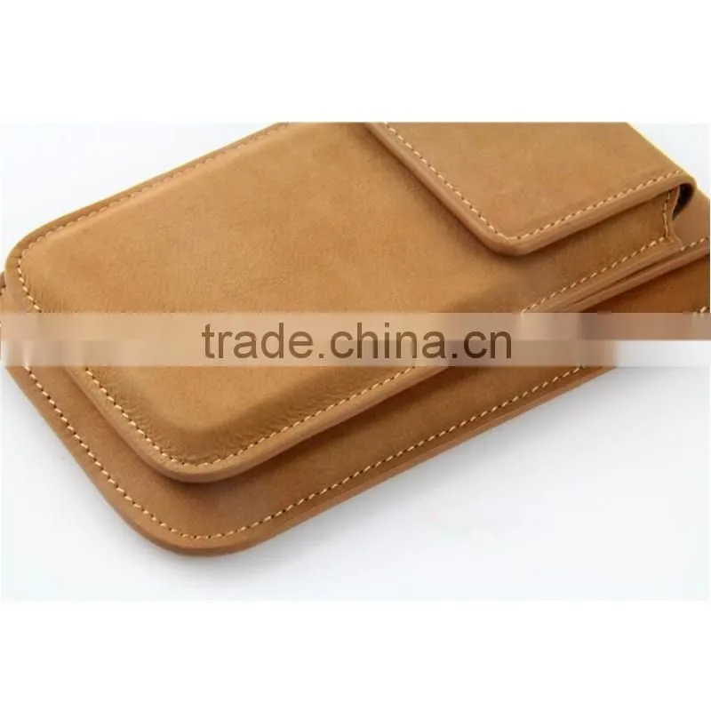 factory price genuine leather phone pouch case cover for nokia e66 n8 for htc one e9s