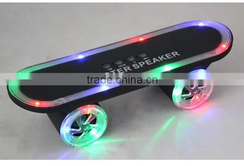 Colorful LED light bluetooth speaker with TF USB player FM radio mini portable scooter bluetooth speaker