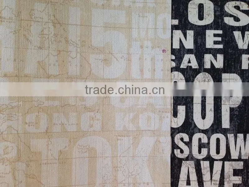 Letters modern decorative wallpaper