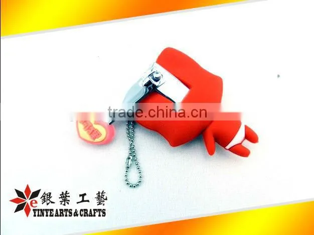 cute animal shape soft pvc nail clippers/nail cutting