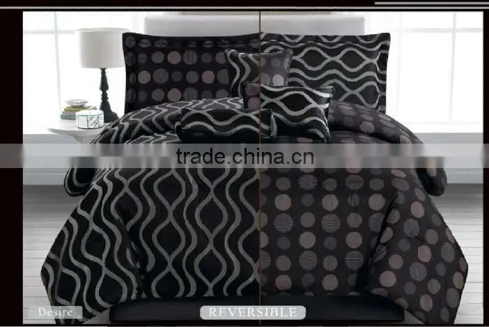 7PCS REVERSIBLE JACQUARD COMFORTER SET