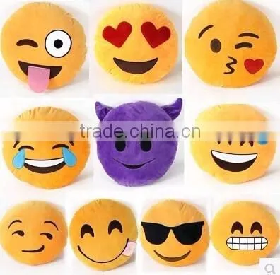 High quality purple devil plush animal cute emoji slippers for wholesale