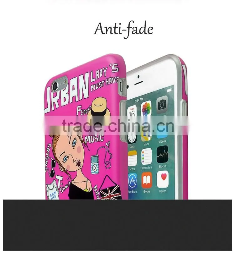 Fashion Girl Pattern phone case cover for iphone 6 plus