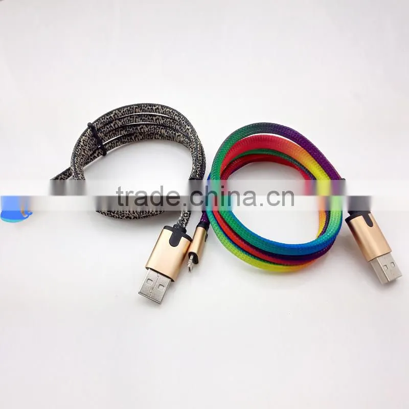 mobile phone accessories factory shoelace LED USB cable 2 in 1 sync data cable for vinko mobile phone