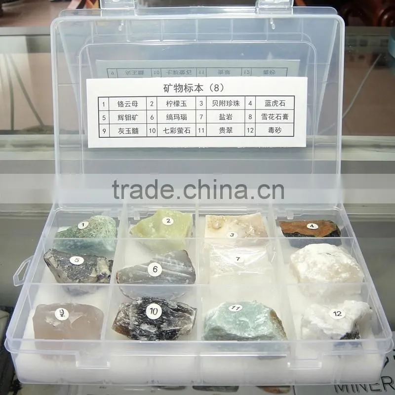 12 Kinds Mineral Specimen Collection
