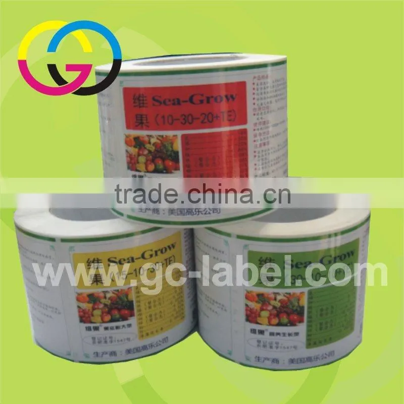 BOPP adhesive label tyre sticker waterproof sticker