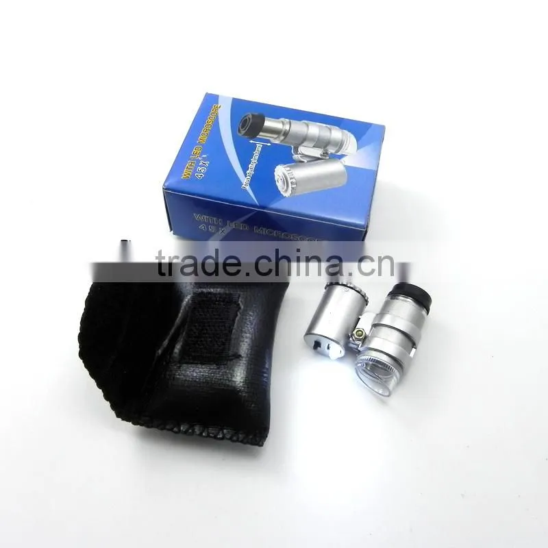 UV Light Mini Microscoe 60X Phone Clip Scope