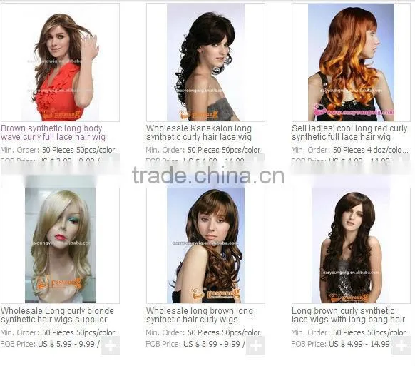 synthetic hair daily wear wigs , wig synthetic for women