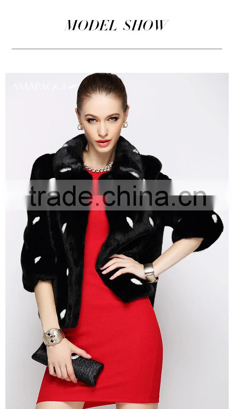 Classic short balck mink fur jacket&coat wholesale