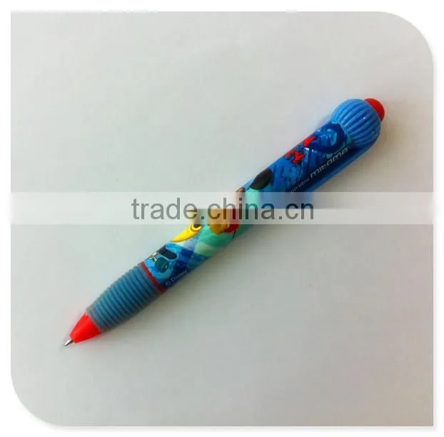 2015 promotion pen, cartoon school pen, plastic ballpoint pen