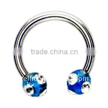 316L stainless steel eyebrow jewelry with multi-crystals balls