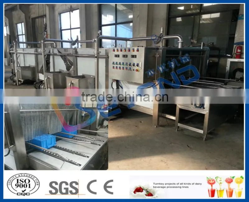 Steam plastic crate washer