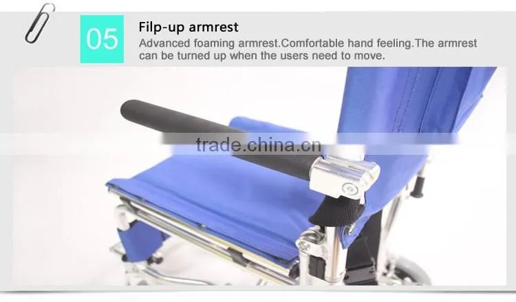 Rehabilitation Therapy Topmedi health care product travel folding wheelchair