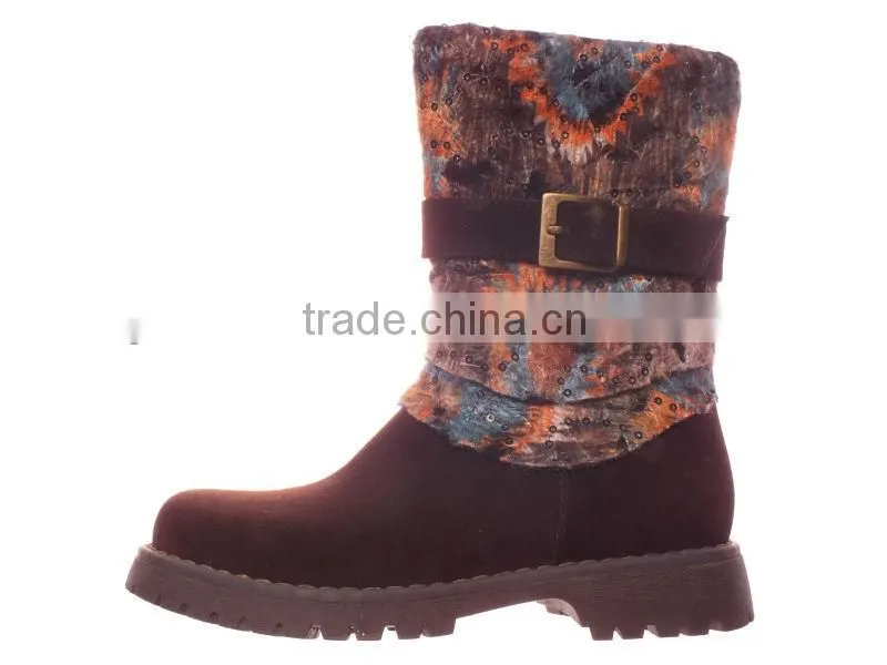 Girls fancy boots fashion design with skidproof outsole