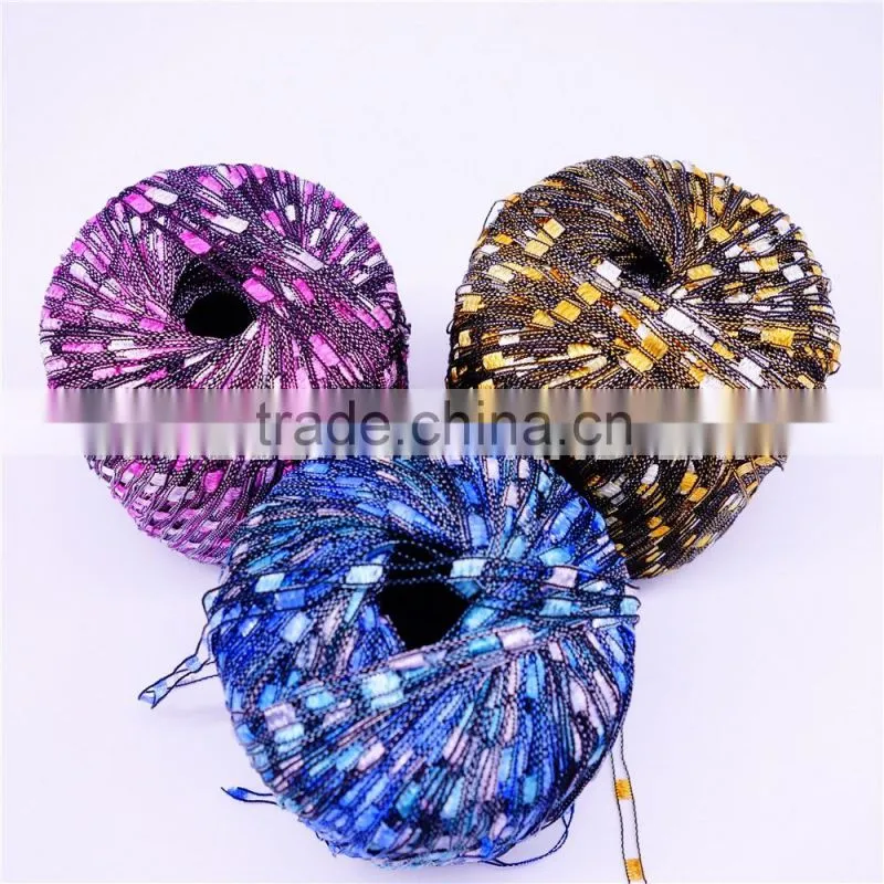 nylon / polyester Material and Hand Knitting Style fancy yarn for knitting scarf fancy yarn yarn hand knitting