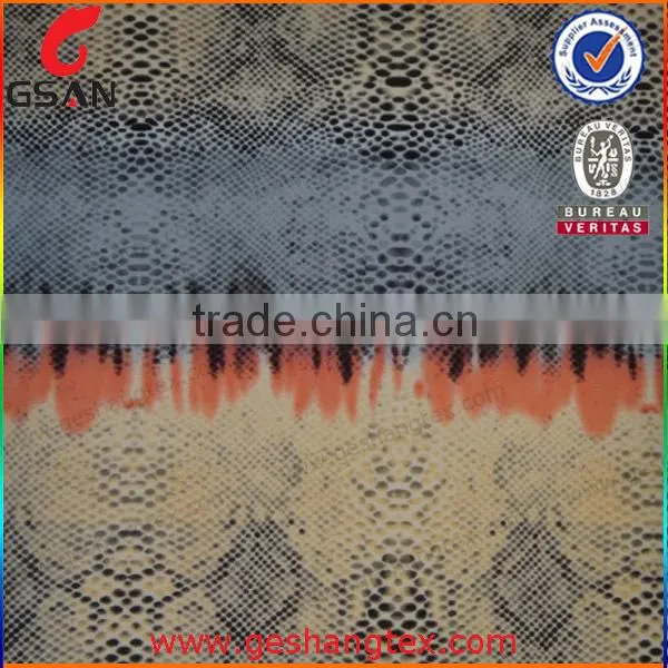 100% polyester 75D print fabric for fashion girl