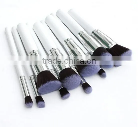 Wholesale makeup brush 7 pcs cosmetic brush set luxury gold aluminum handle private label
