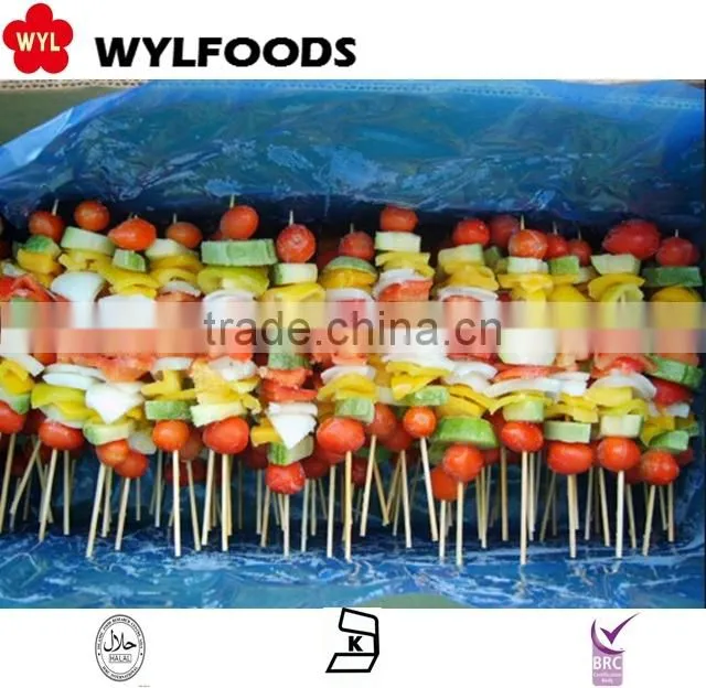IQF china price fot frozen vegetable skewer hot sales 2015