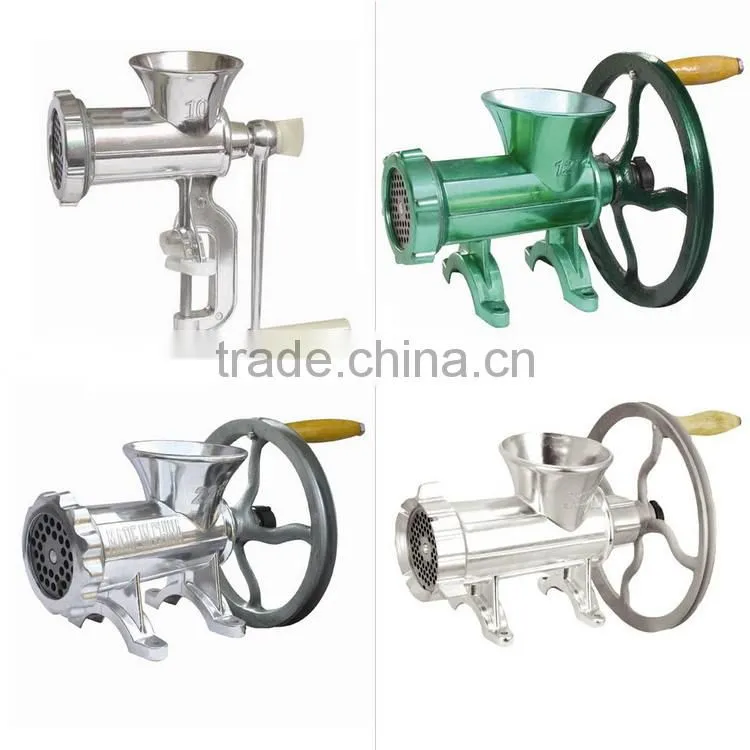 Hot sale Aluminum body hand operate meat grinder with pulley