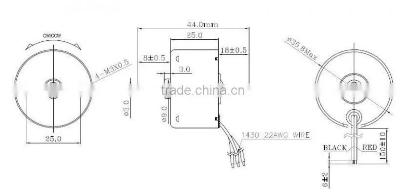 TEC3625,12v dc brushless motor