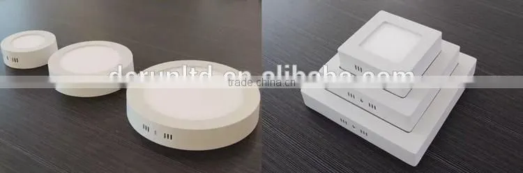 6/12/18/24w Round & square surface mounted led panel light