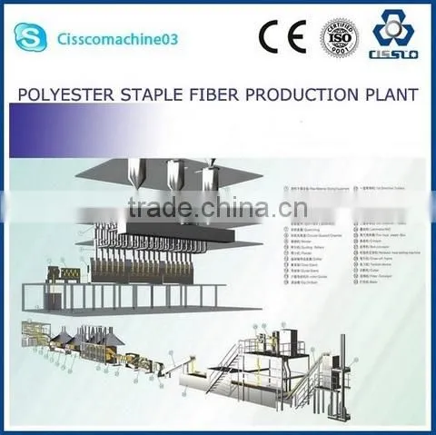Two steps line psf fiber production line