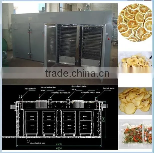 heated air circulation 192pcs tray apple dippers dryer