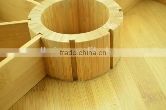 hot selling high quality bamboo walnut bowl with nutcracker