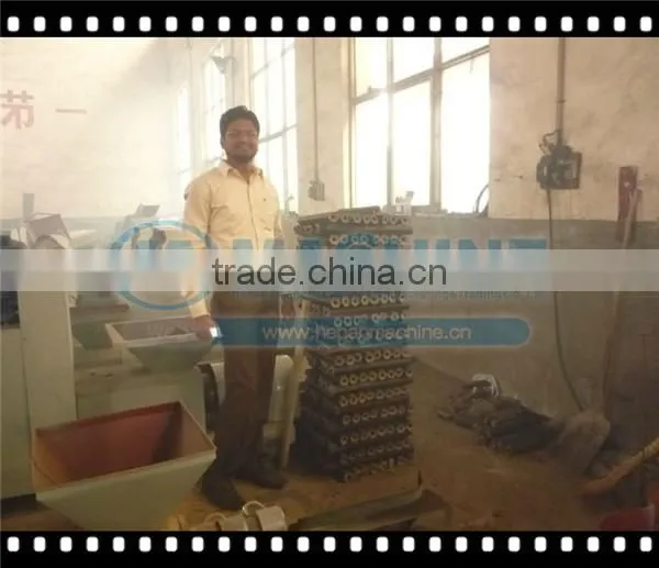 Clients highly-speaking rice husk charcoal briquette making machine for sale