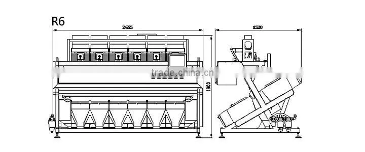Promotion product Rice Color Sorter CCD 480 color sorter with LED light