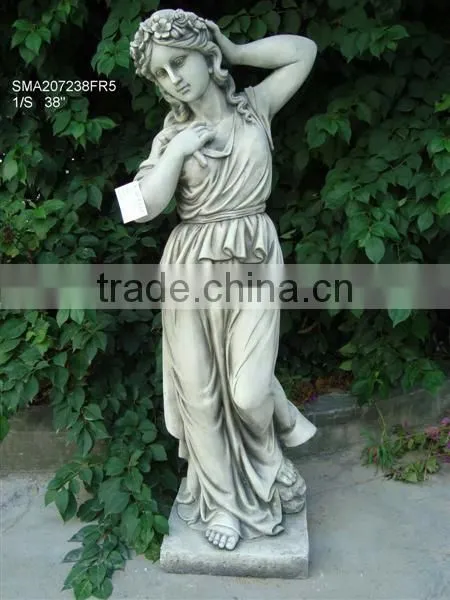 Dancing white lady figurine with fashion style