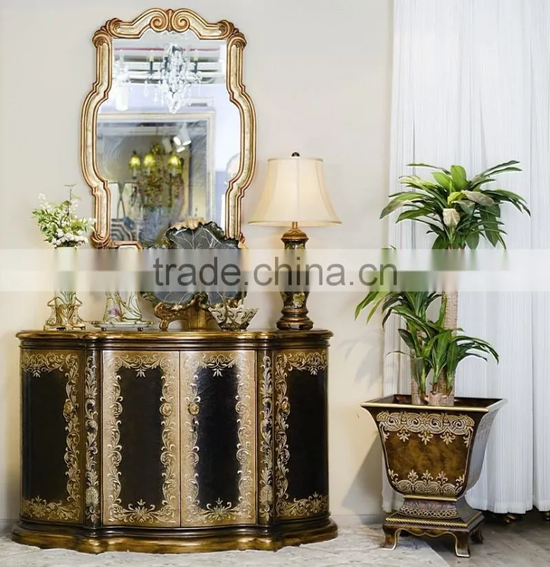 Floral Painted Wooden Candlestick Holder, Elegant Home Decorative Floor Standing Candle Holder,Unique Design Art Painting Crafts