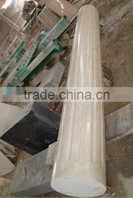 Good quality round marble column marbe house pillars designs
