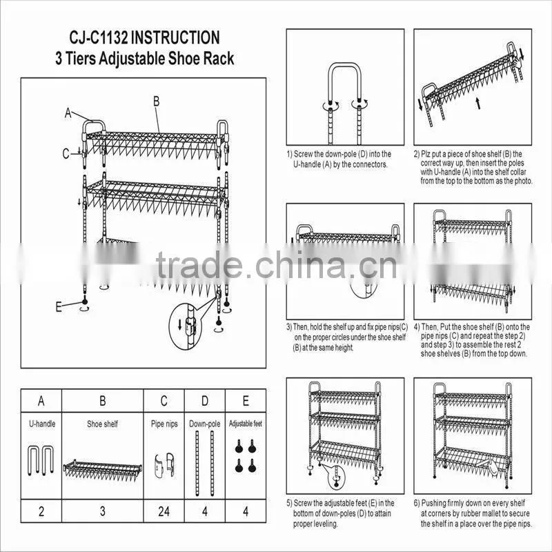 4 tier shoe rack storage and shoe closet