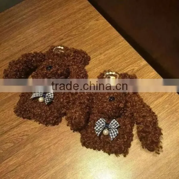 3D hairy dog mobile shell, Poodle protective case for iPhone 6 6 Plus