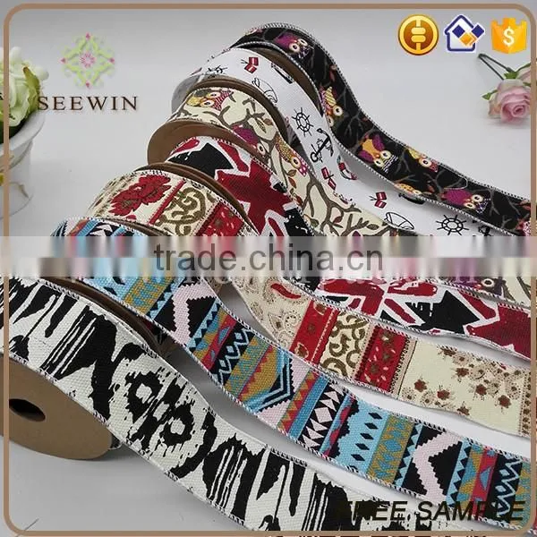 custom printed ribbon of various patterns