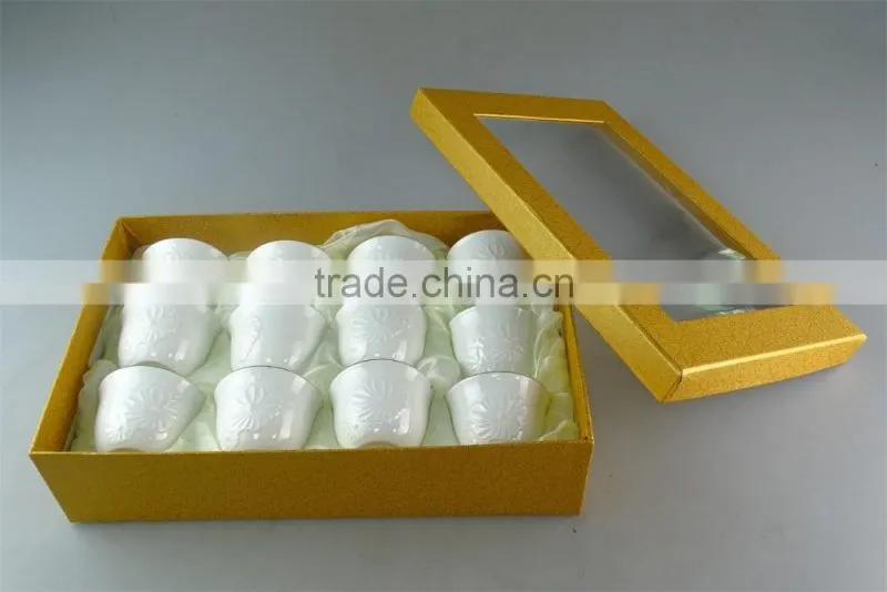 White ceramic tea cup sets, 6 pcs/set,with color box paking in stock