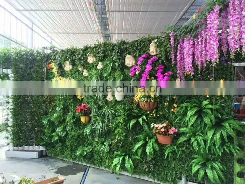 Decorative grass plants wall