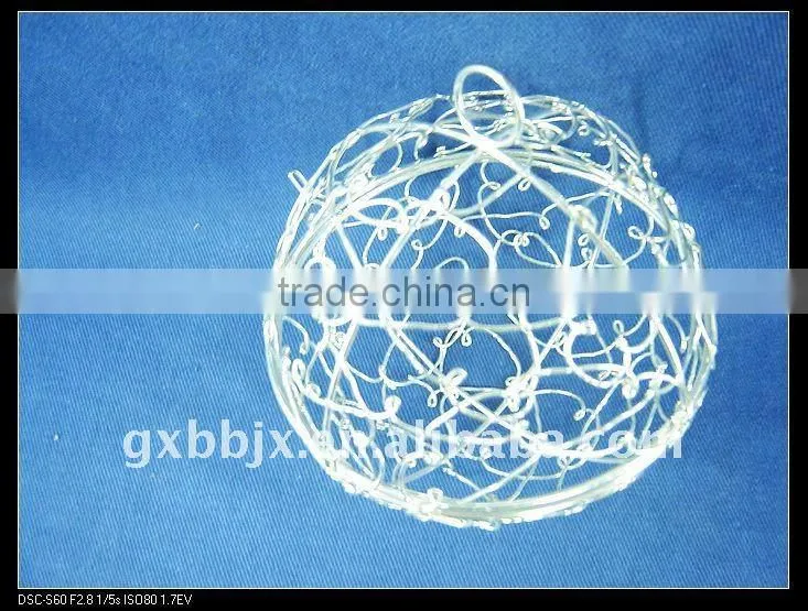 Creamywhite iron decorative hand painted balls set of four