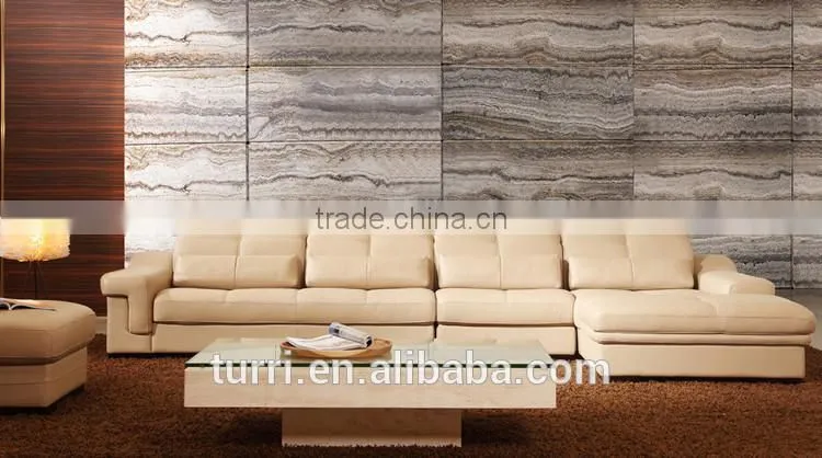 2014 hot sale top grain leather corner sofa for home furniture