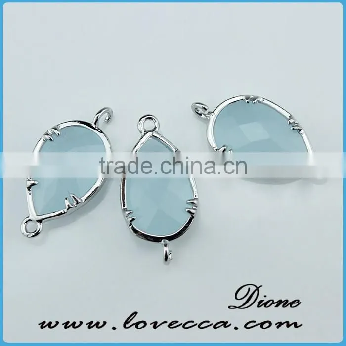 Hot selling high quality blue color glass natural birthstone pendants
