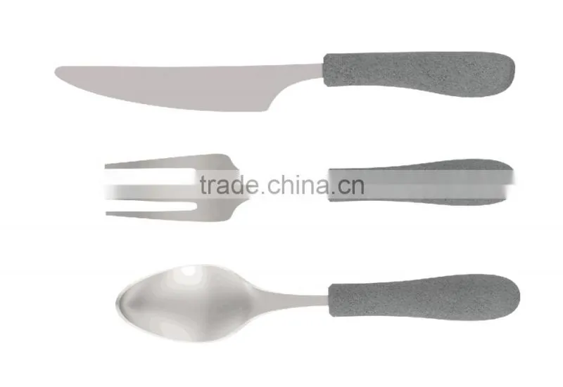 kitchen accessories set of 3 tableware Cutlery knife fork spoon with concrete handle