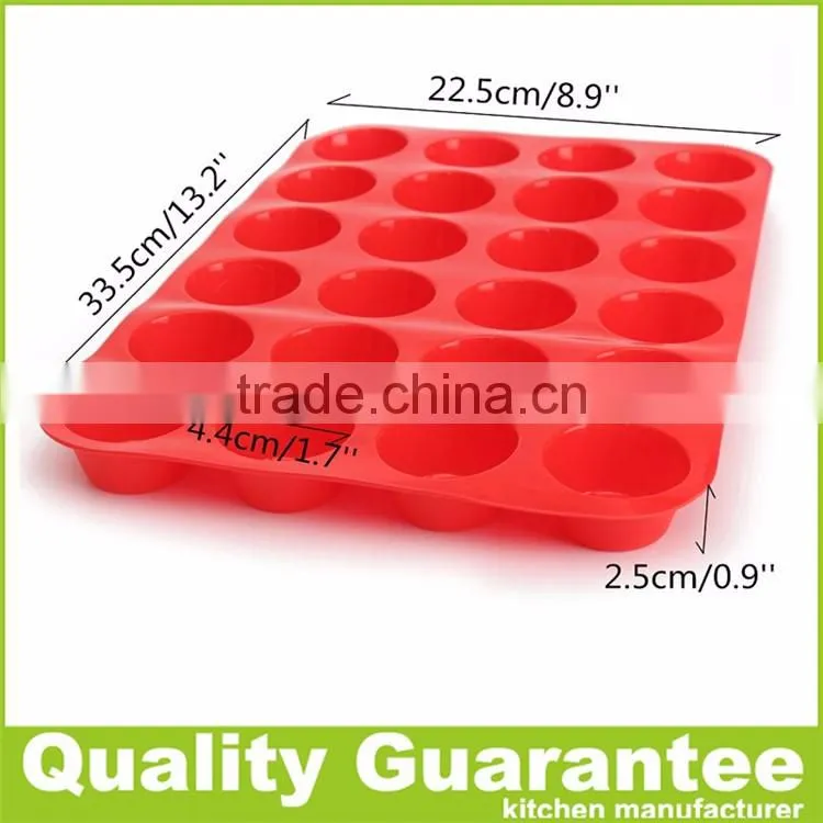 24 holes mini round silicone Muffin Pan easy cake mold microwave oven cake pan cookie pan