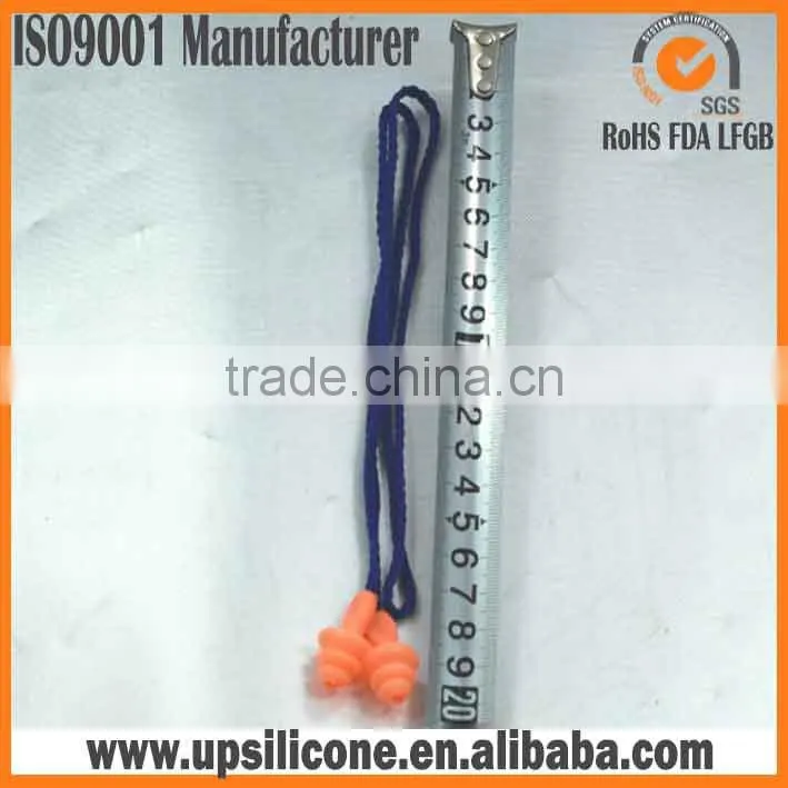 silicone ear plug with string