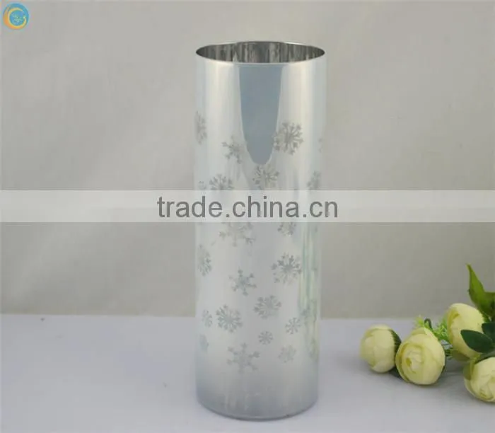 Large Tall Clear Glass Simple Modern Cylinder Flower Vase