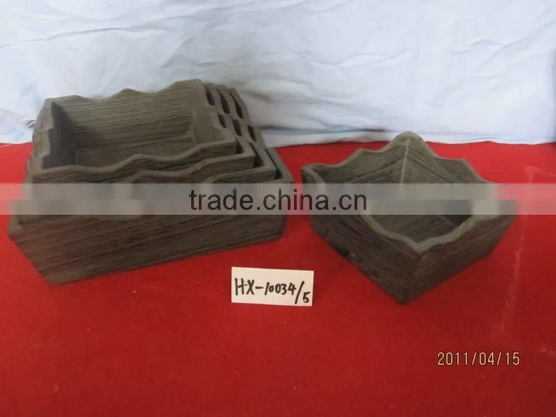 eco-friendly antique carbonized wooden serving tray