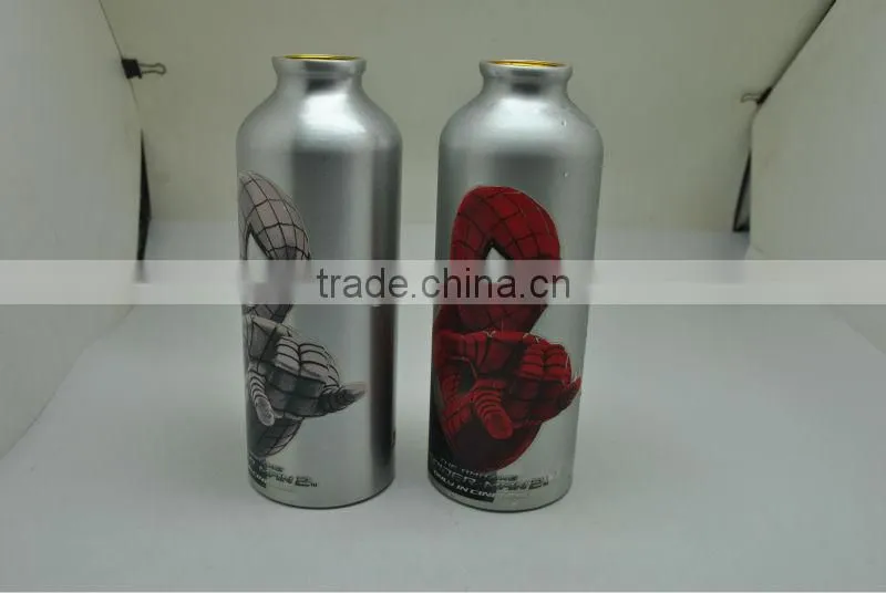 Cold color changing Aluminum Bottle Spiderman